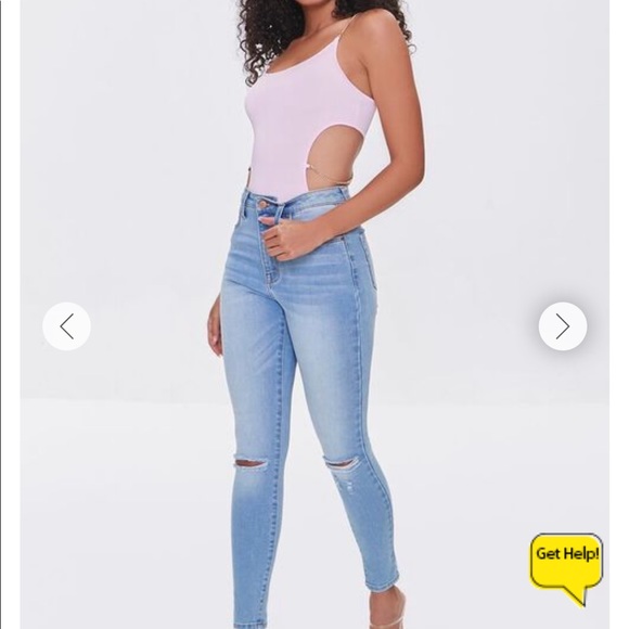 Forever 21 Light Pink Chain Bodysuit - Picture 4 of 4